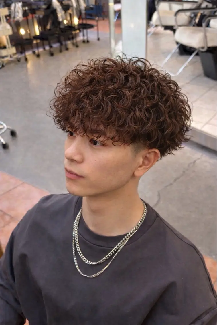 カラー パーマ メンズ TUM🔥フェード/ メンズパーマのヘアスタイル