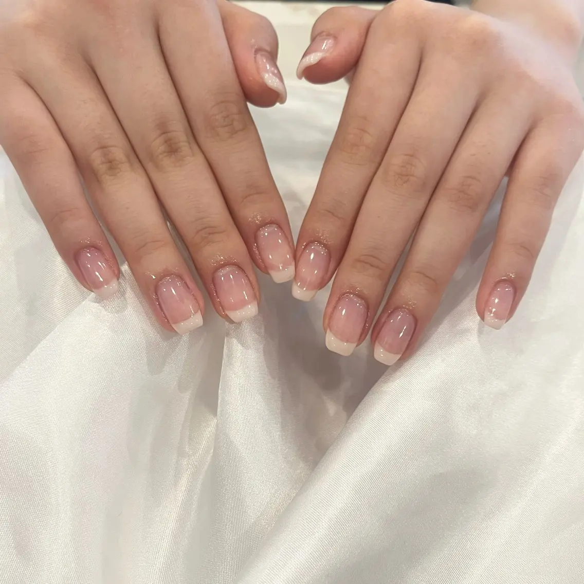 ネイル フレンチネイル ピンク ホワイト ハンドネイル ♡Tajima Yumeka♡のネイルデザイン