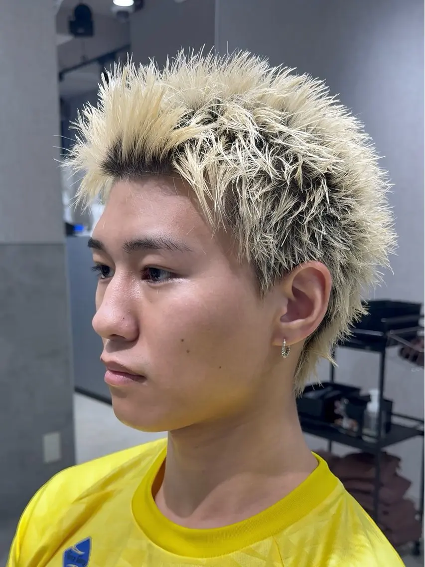 【初ブリーチOK】メンズハイトーンカラー🔥ダメージ最小の写真