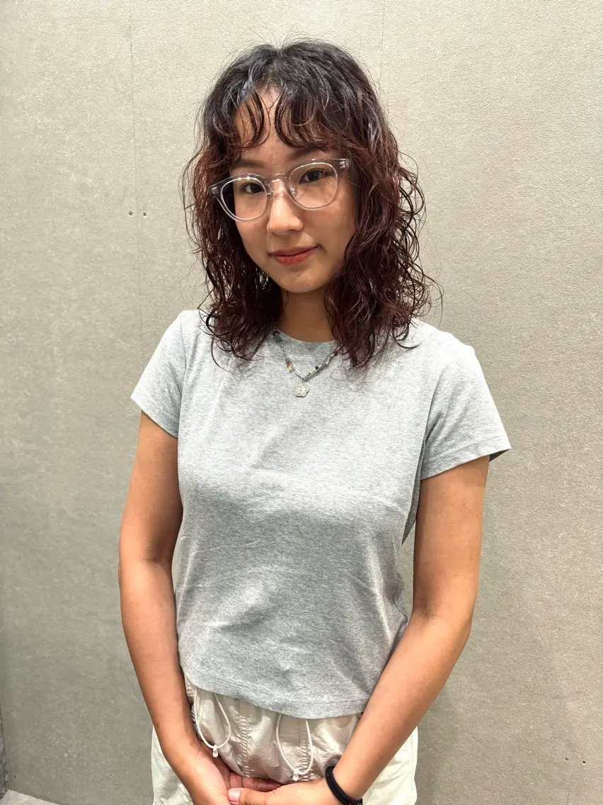 ミディアム パーマ ミディアムパーマ カット パーマ トリートメント センスをお届けします 大谷将生infpのヘアスタイル