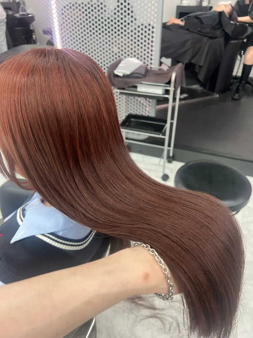 ロング カラー 💖似合わせカラー レイヤー💖縮毛矯正のヘアスタイル