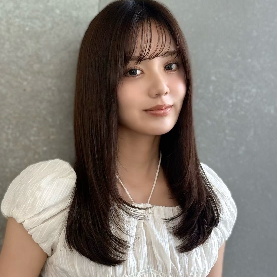 ロング カラー ロングレイヤー ブラウンカラー ナチュラルブラウン 顔周りカット レイヤーカット カット ヘアカラー トリートメント レイヤー/艶感カラー /メンズ/KOSEIのヘアスタイル