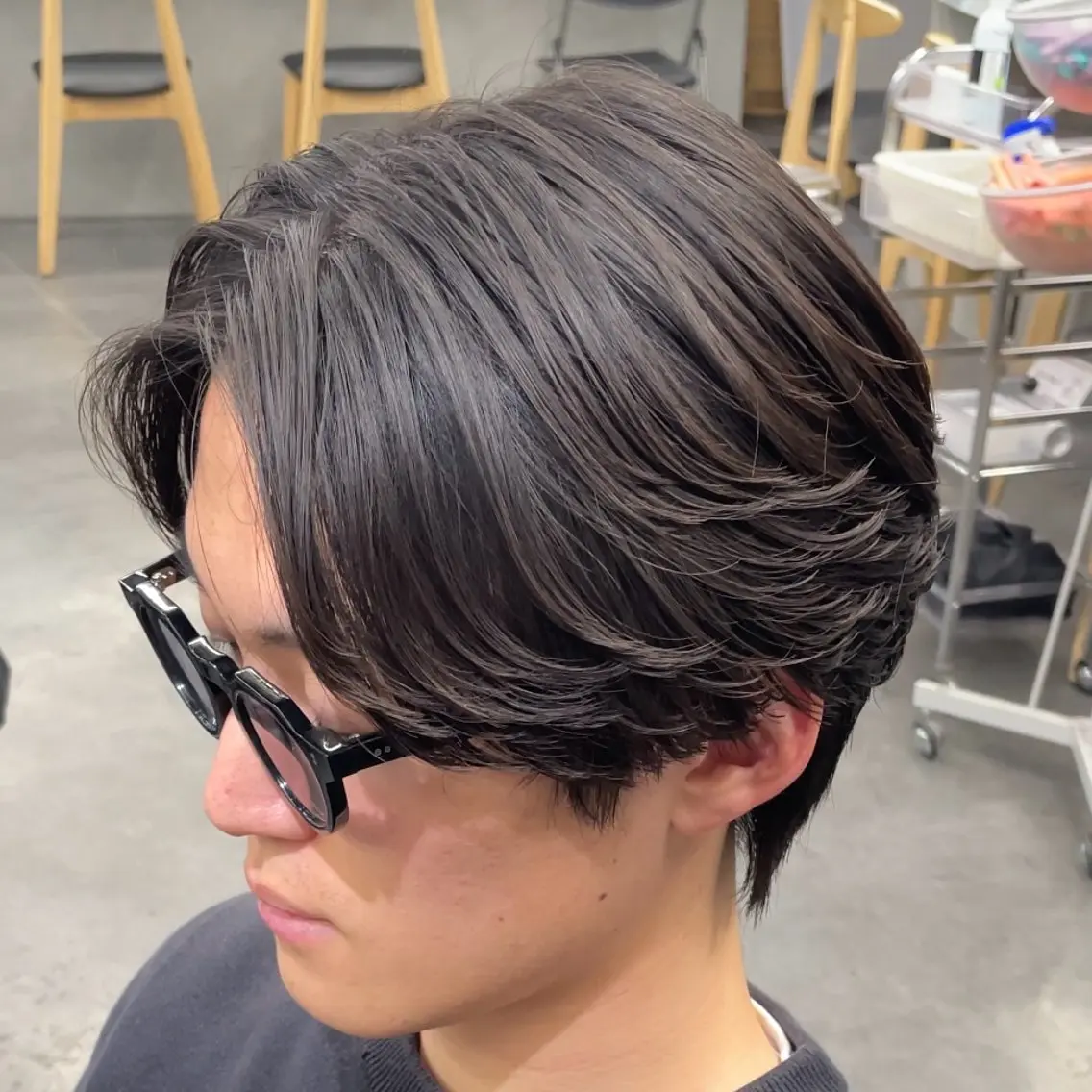 ミディアム パーマ ヘアアレンジ メンズ fifth 石川 凪のヘアスタイル