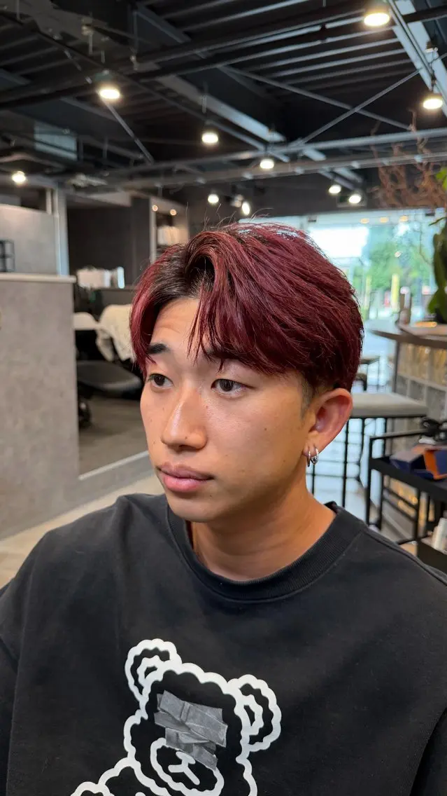 ショート カラー メンズ センターパート メンズ韓国風 韓国風ヘア カット 久保田 祥伍のヘアスタイル