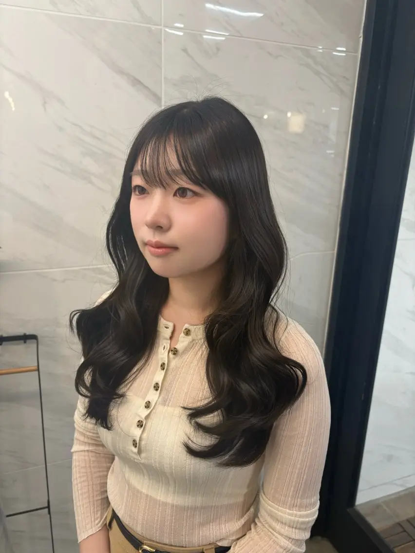 セミロング 🤍韓国ヘア/ かえで🤍のヘアスタイル