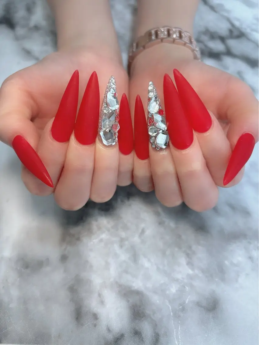 ネイル ロングネイル マットネイル ハンドネイル Kayo 💅のネイルデザイン