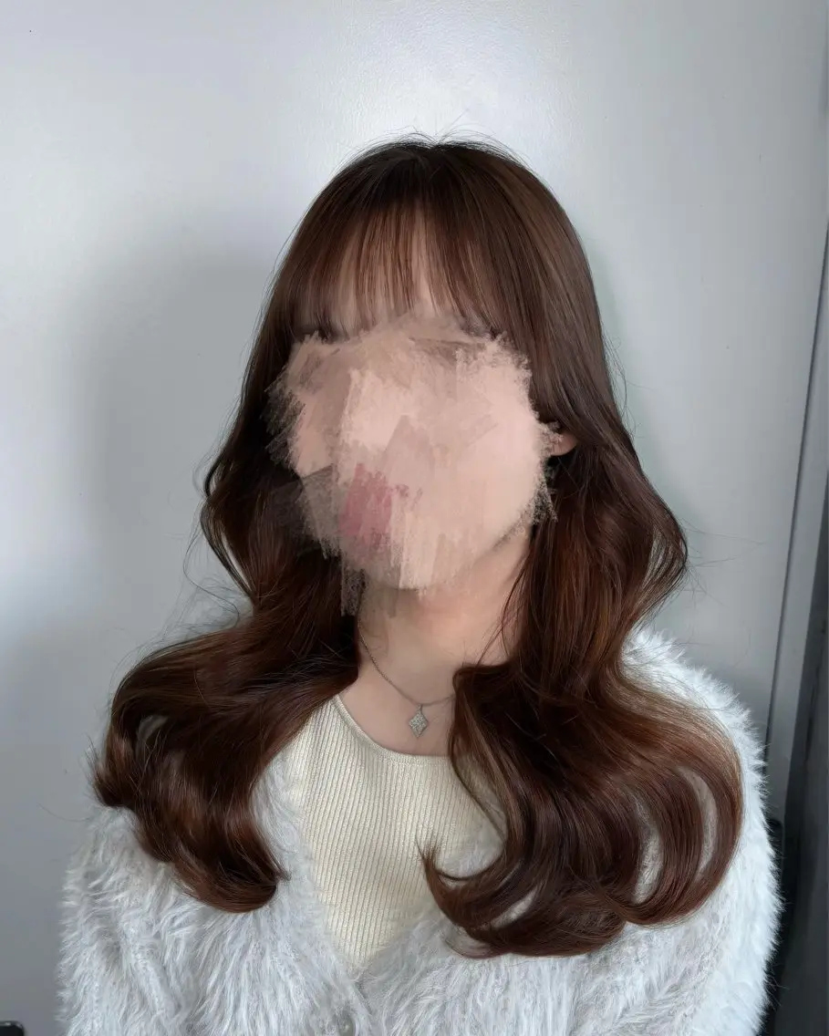 ロング ヘアカラー トリートメント ✨暖色カラー🍒中村 🍒赤髪/レイヤー✨のヘアスタイル