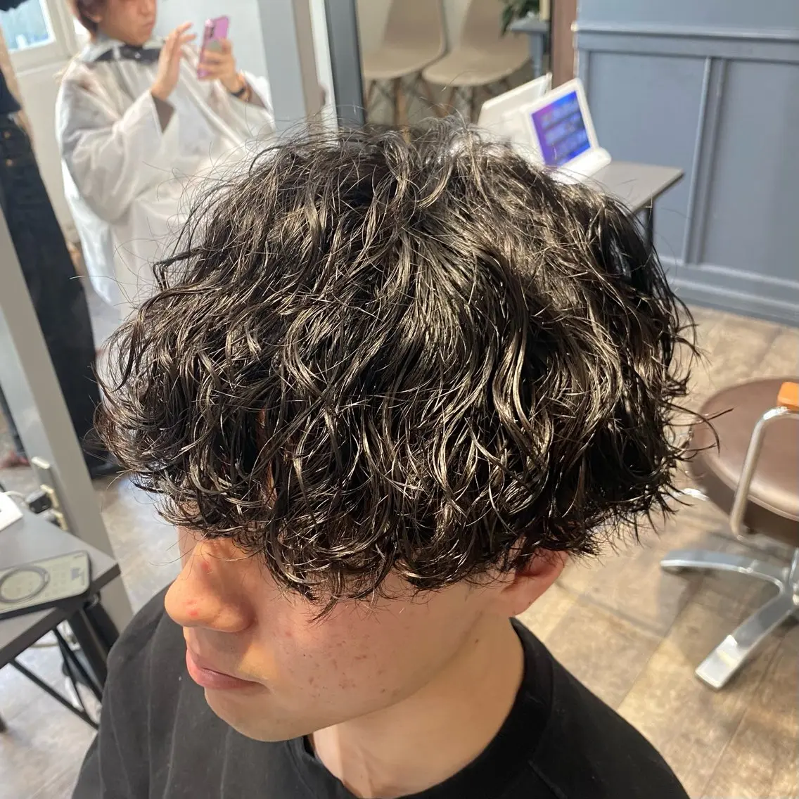 ショート パーマ メンズ カット パーマ 大阪/メンズパーマ /海外風/江﨑翔のヘアスタイル
