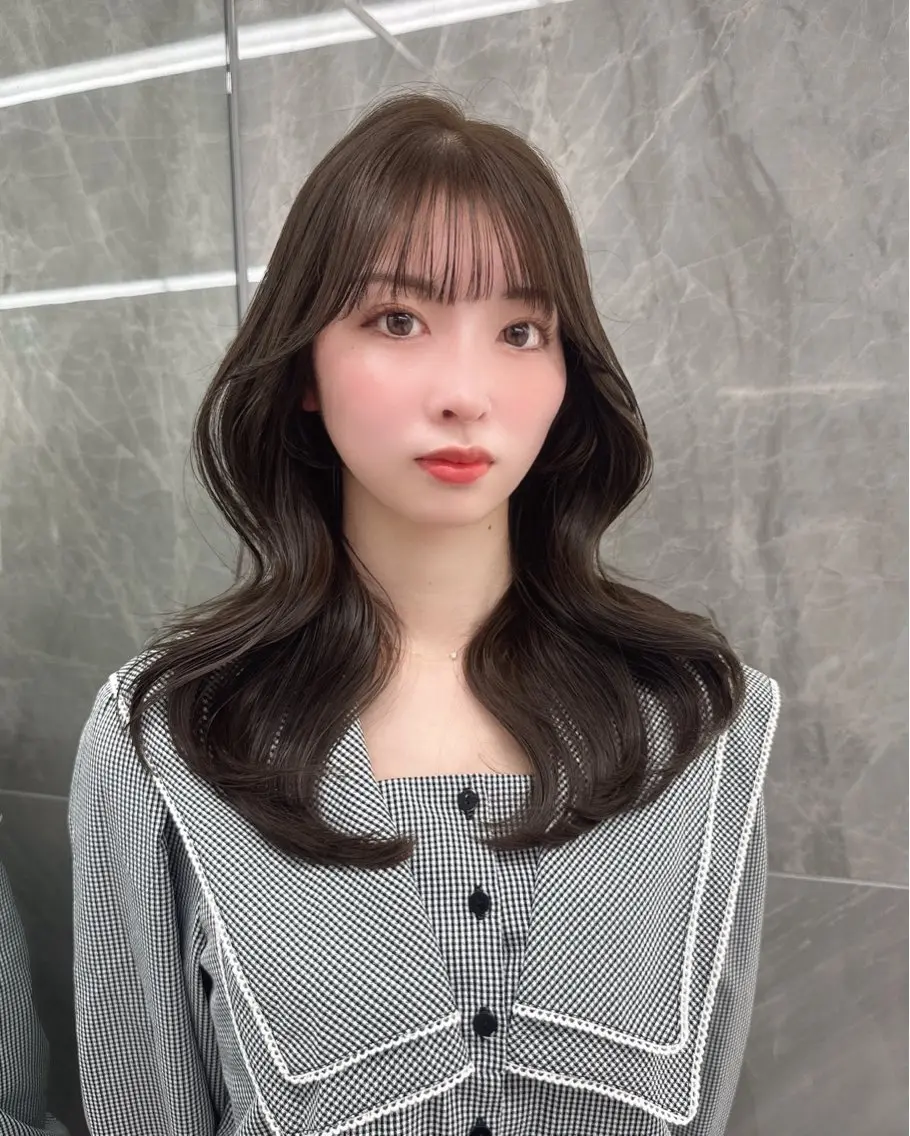 セミロング 🍑韓国風レイヤー 🍑莉子のヘアスタイル