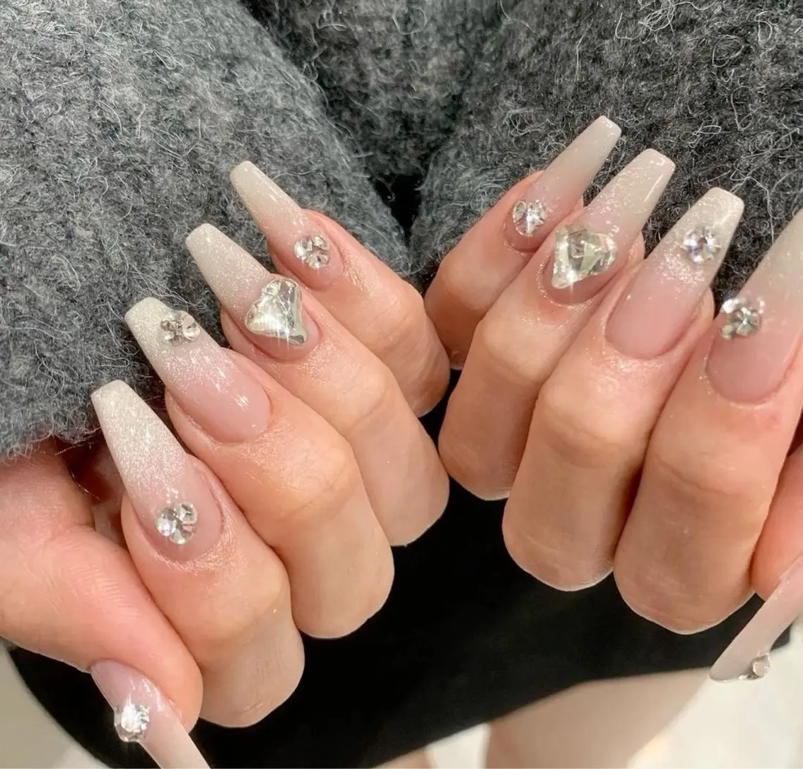 ネイル アートネイル 長さ出し フラッシュネイル ジェルネイル 韓国ネイル ハンドネイル Yuri.nail studioのネイルデザイン