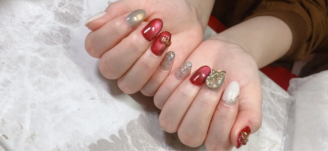 ネイル 冬ネイル クリスマス lulucharis nailのネイルデザイン