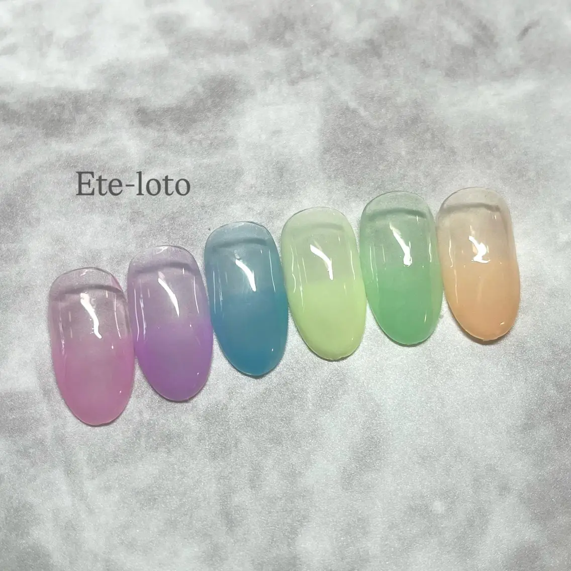 ネイル ワンカラーネイル パステルネイル 夏ネイル ハンドネイル nail bar Ete-lotoのネイルデザイン