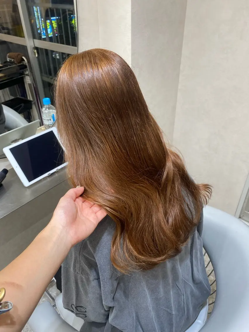 ロング カラー ヘアアレンジ カット ヘアカラー トリートメント レイヤー/顔周り/ 透明感カラー/ななのヘアスタイル