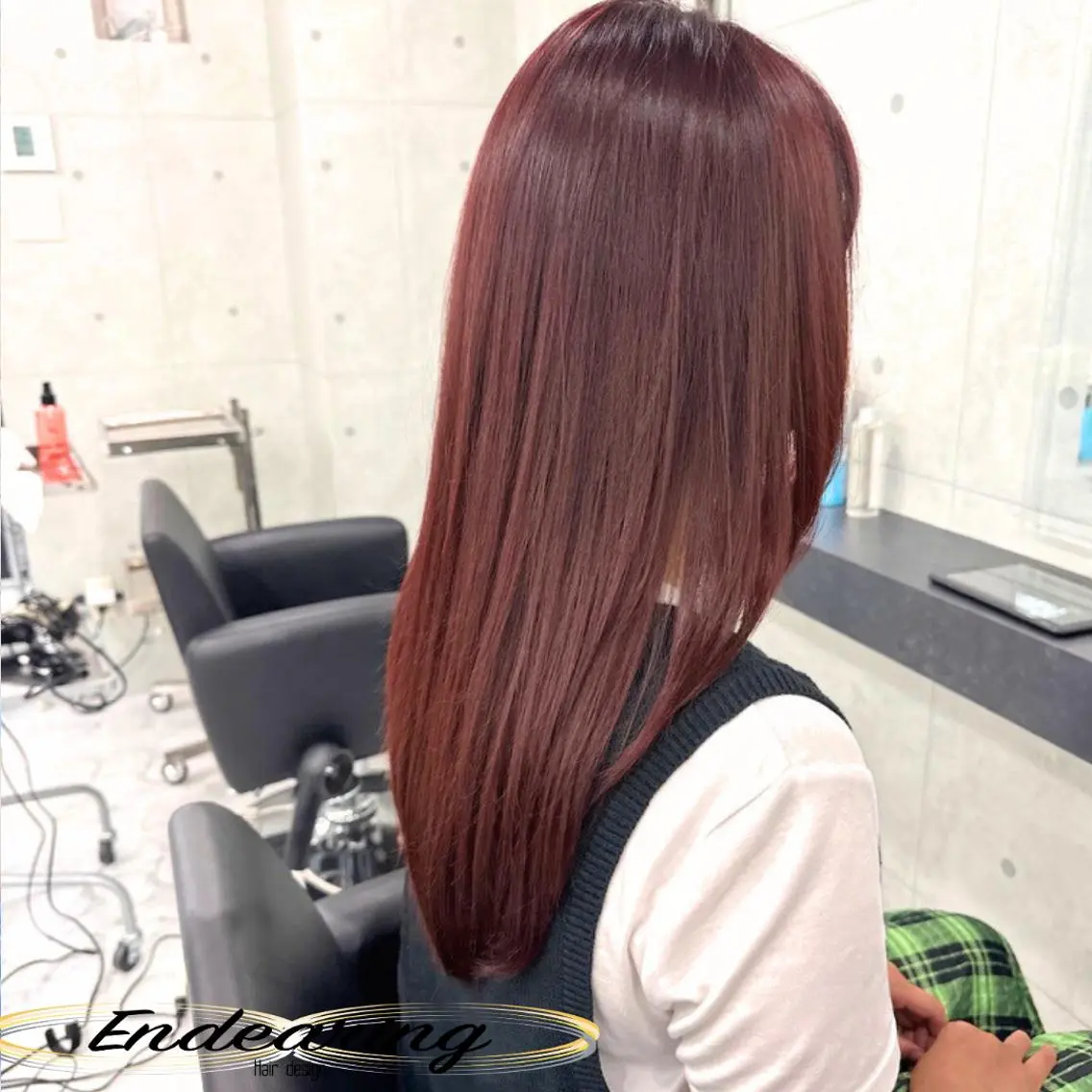 ロング ハイライト ロング Endearing 銀座/レイヤーカットのヘアスタイル