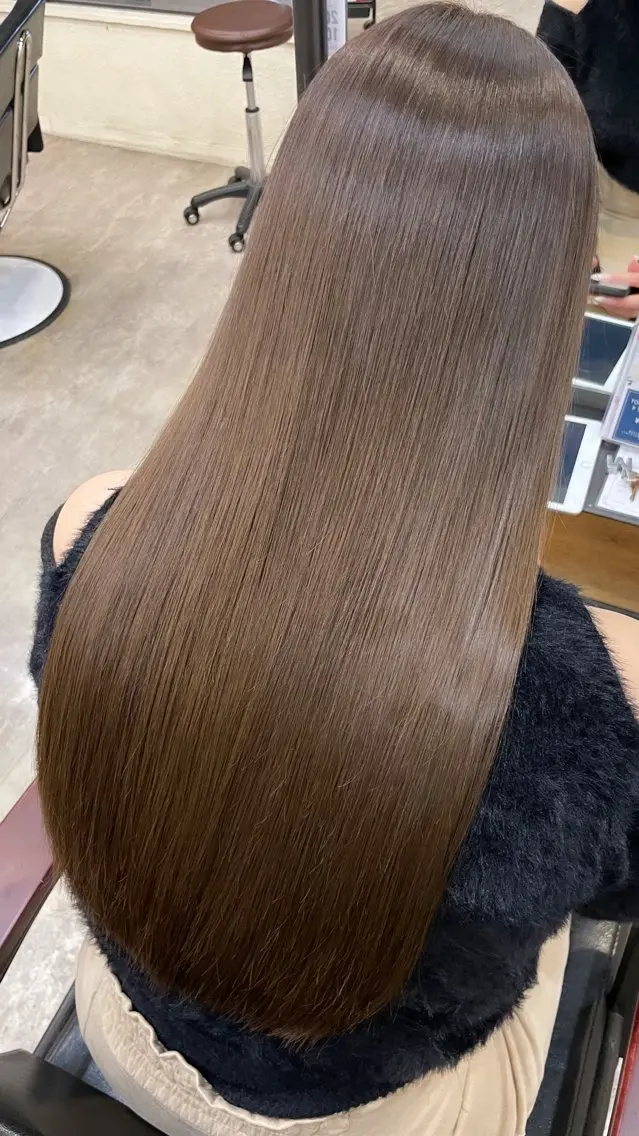ロング 縮毛矯正 トリートメント 酸熱トリートメント 🐾Kenta🐾✰ ブリーチカラー✰のヘアスタイル