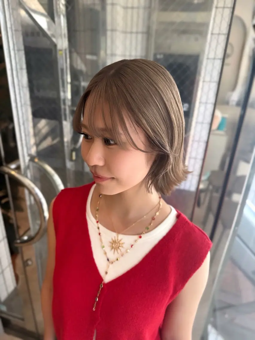 カラー 黒髪 ボブ ヘアカラー ᴍᴏᴇ ‎ 〈 en. 〉のヘアスタイル
