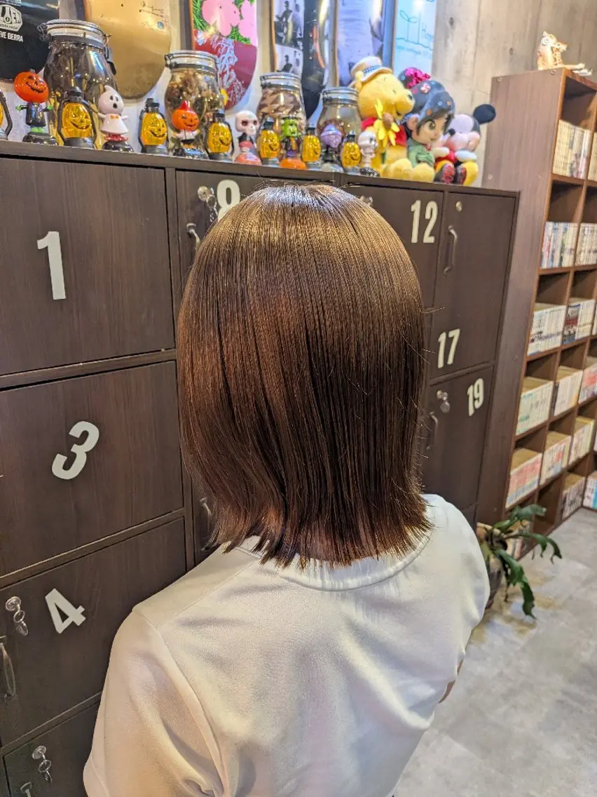 ミディアム ヘアカラー 大武 楓のヘアスタイル