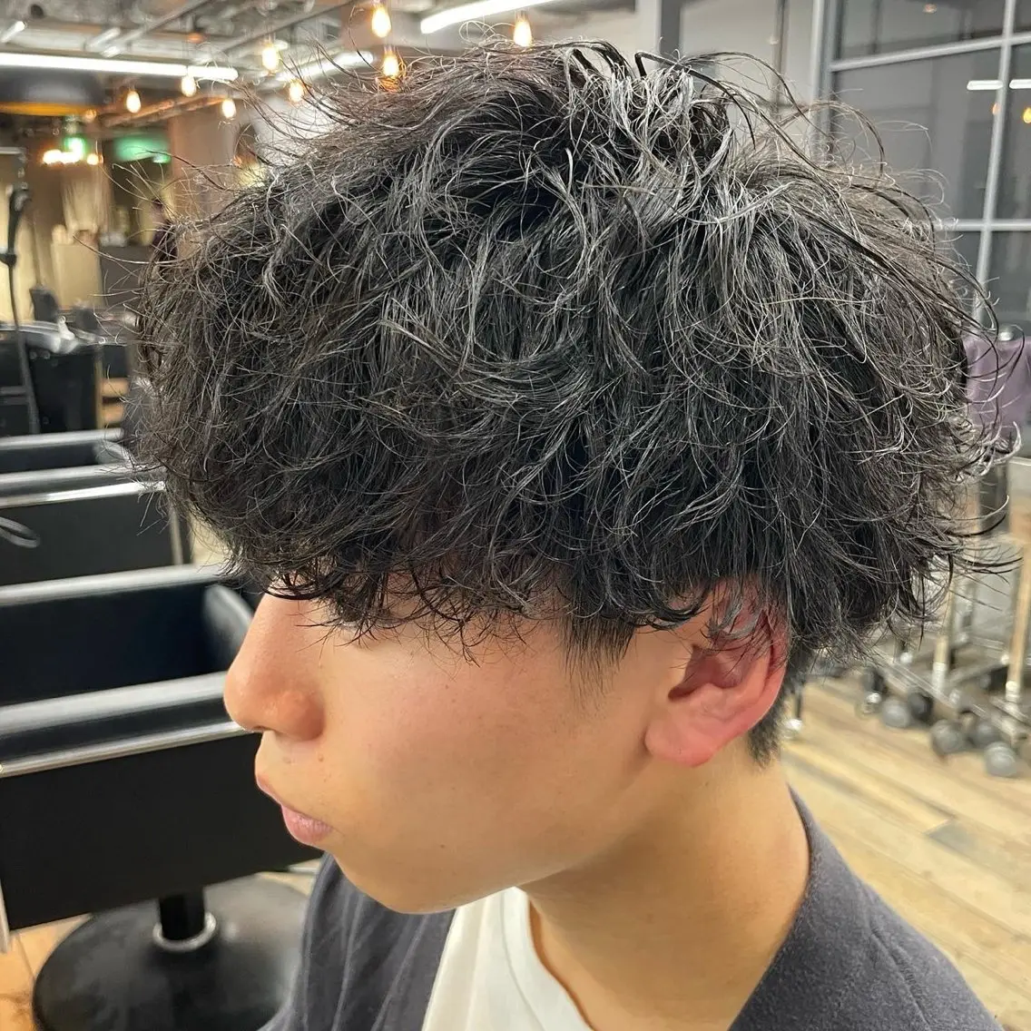 パーマ 🩵メンズショート✨ パーマスタイル みくのヘアスタイル