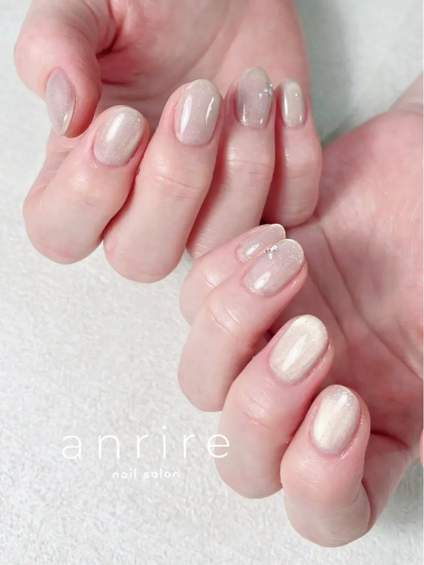 ネイル フラッシュネイル フラッシュマグ ジェルネイル キラキラネイル マグネットネイル ハンドネイル nailsalon anrireのネイルデザイン