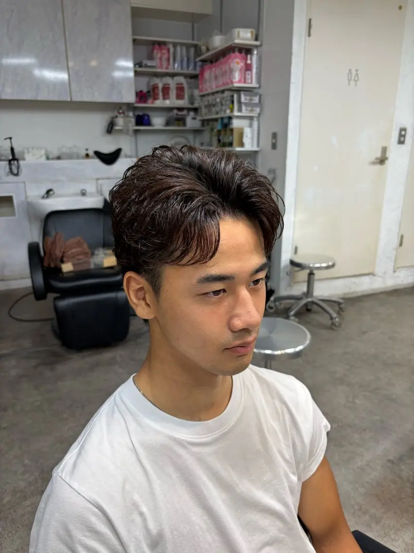 ショート パーマ メンズ カット パーマ トリートメント メンズパーマ特化 fifth 平居俊太のヘアスタイル
