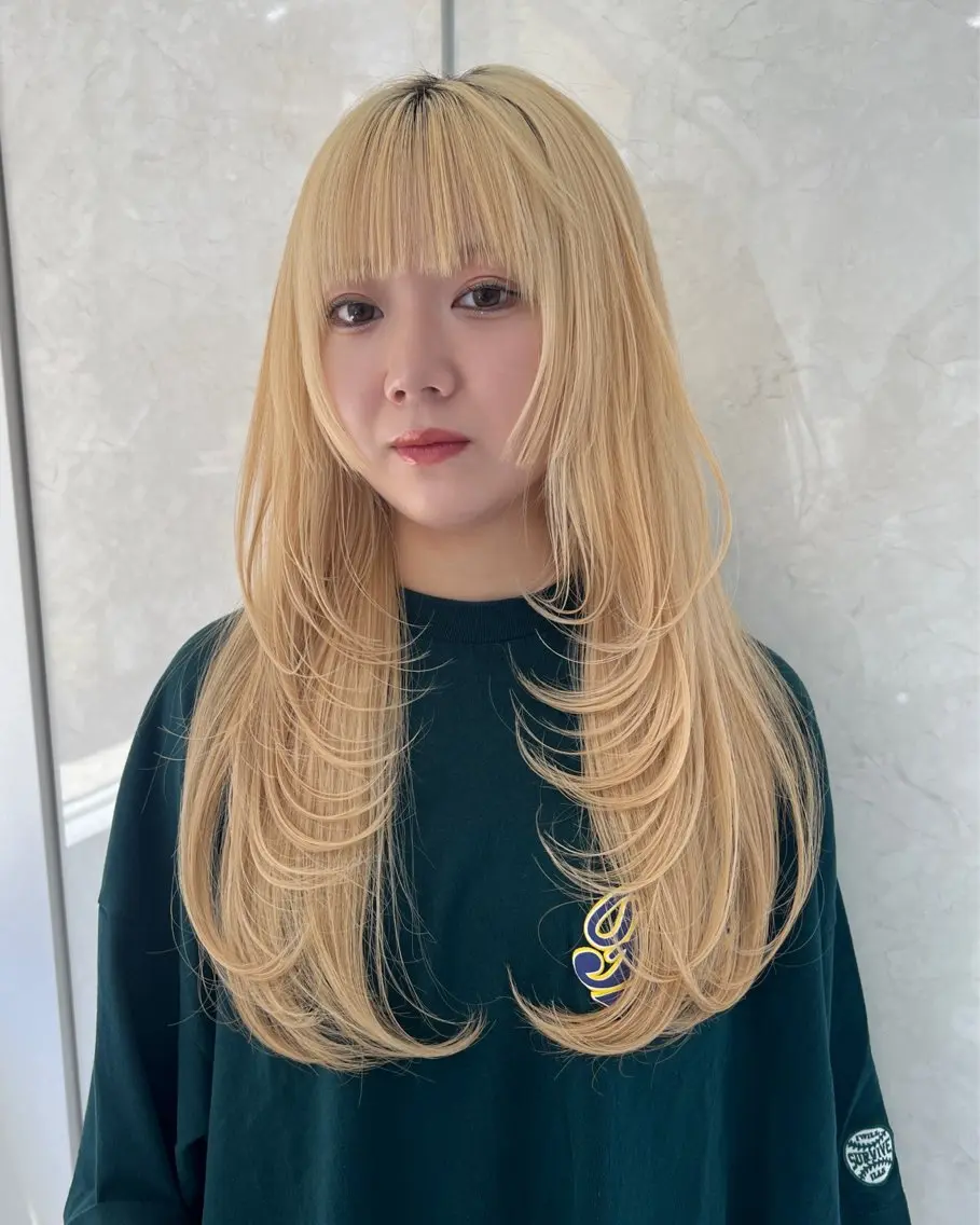 ロング ヘアカラー トリートメント 💖韓国風💖 レイヤー/LISAのヘアスタイル