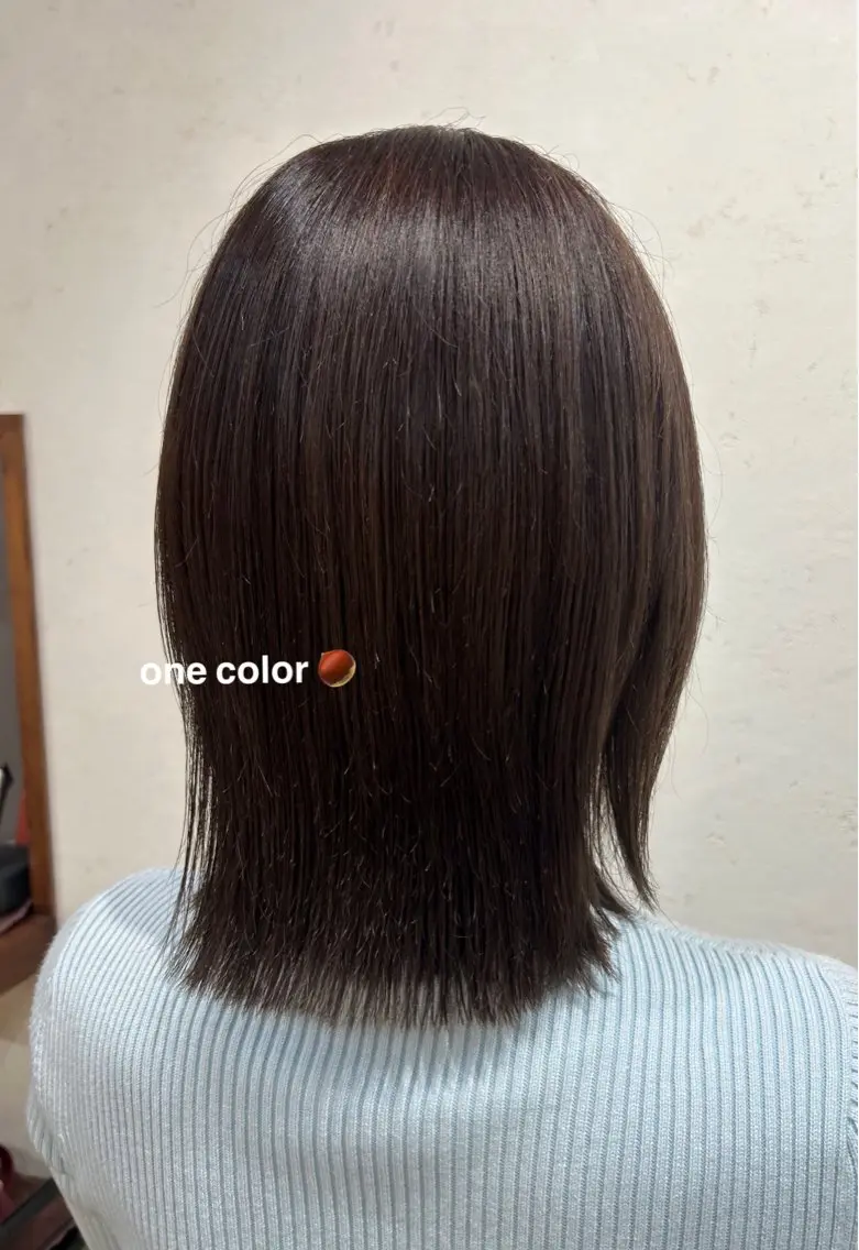 ミディアム ヘアカラー 諸戸 龍加/カットモデルのヘアスタイル
