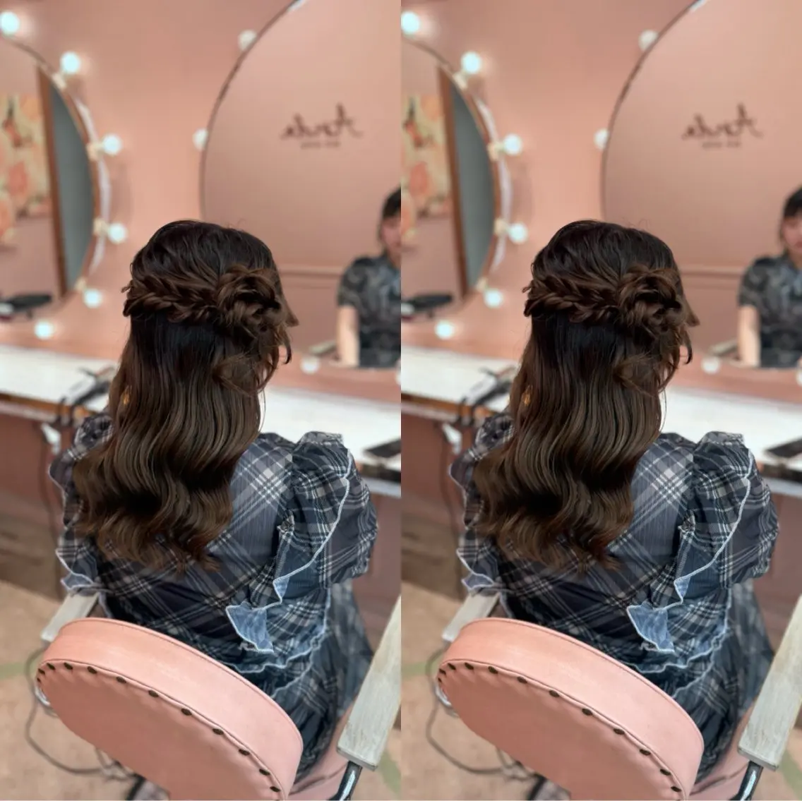 セミロング ヘアアレンジ ヘアセット 梅田茶屋町ヘアセット 🎀RIONA🎀のヘアスタイル