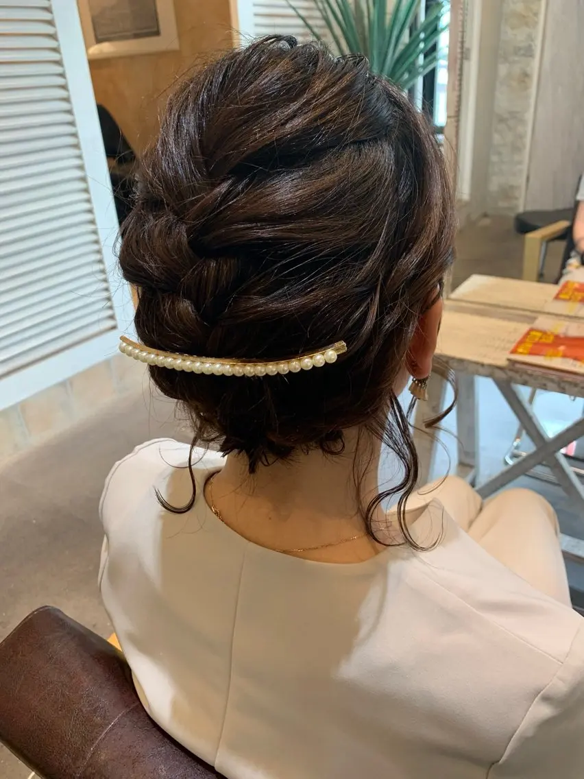 セミロング カラー ヘアアレンジ 塚本 昂のヘアスタイル