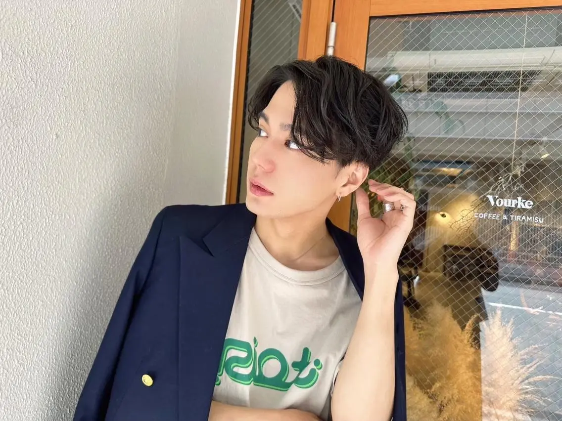 ミディアム カット パーマ 【メンズ】 shelterのヘアスタイル