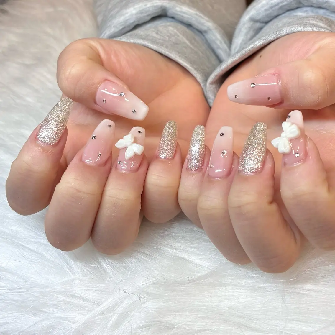 ネイル 長さ出し ハンドネイル HANA ソブエのネイルデザイン