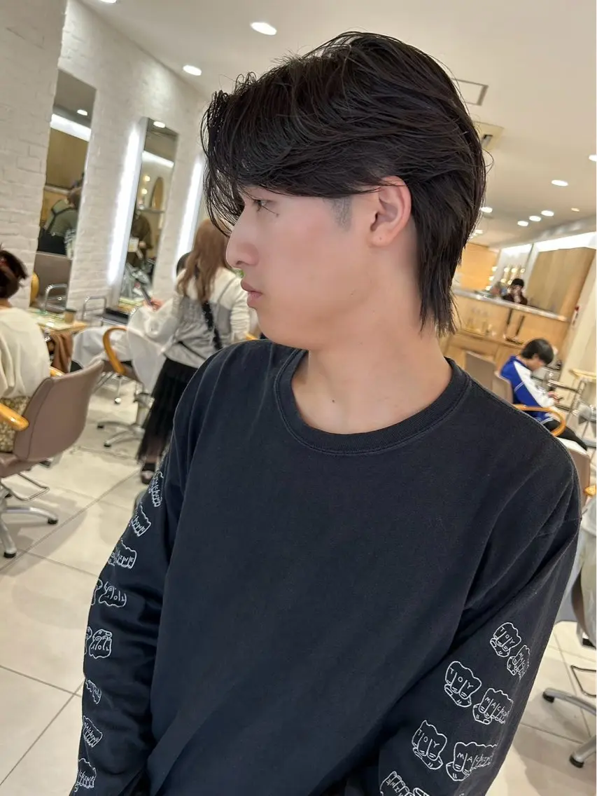 メンズ カット パーマ ❤︎韓国レイヤー❤︎ アカリのヘアスタイル