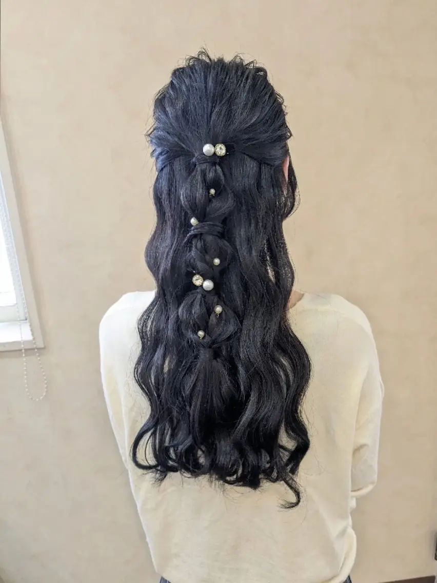 ヘアアレンジ ロング ハーフアップ ヘアセット miku ヘアセット/着付けのヘアスタイル