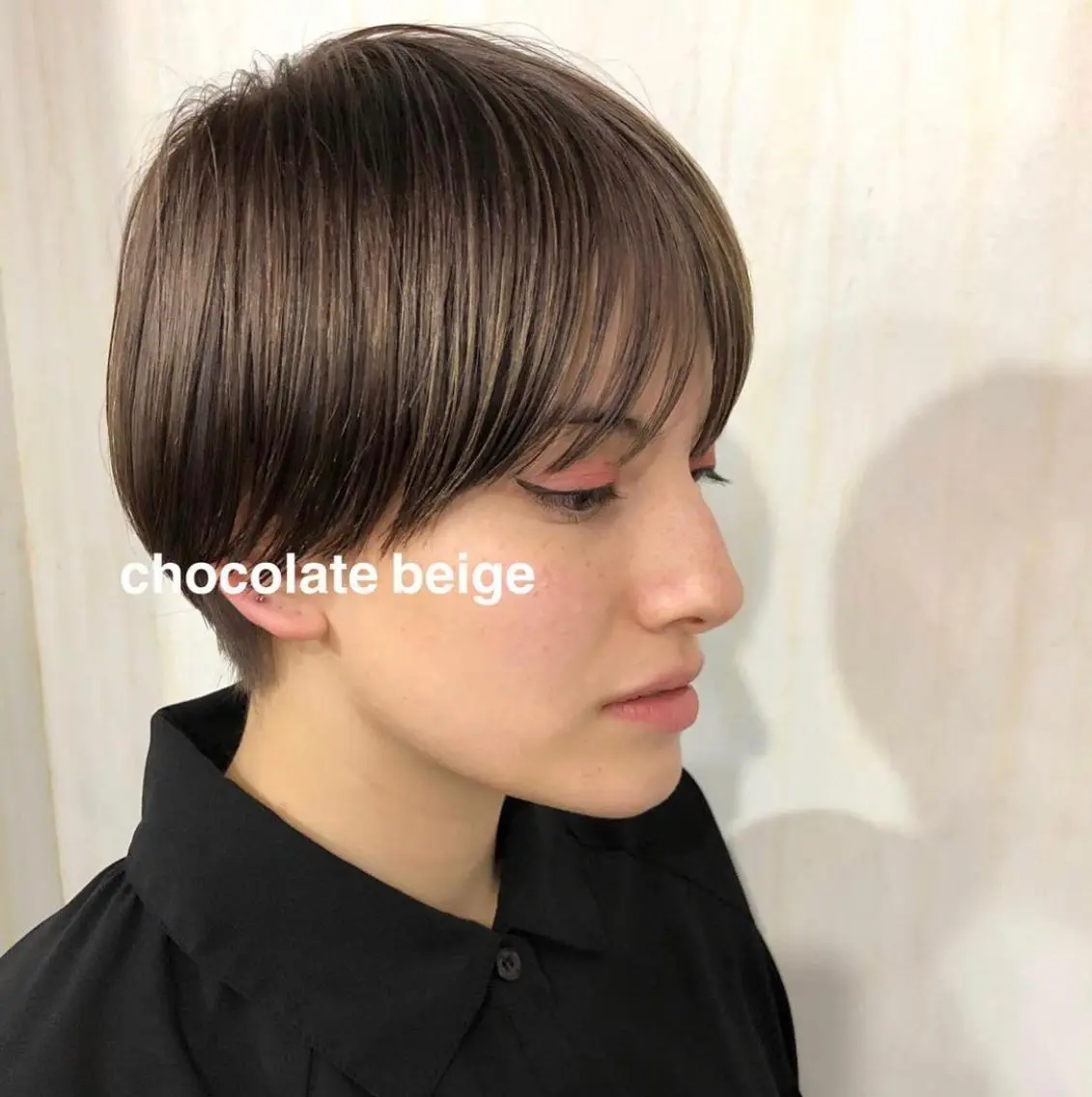 ショート カラー ボブ♡柔らかいカラー 實松栞理のヘアスタイル