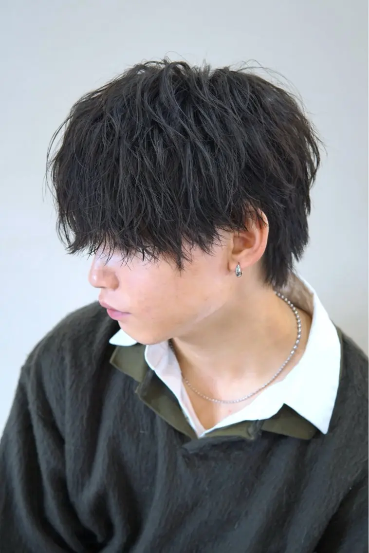 ショート メンズ カット パーマ トリートメント ヘアセット 佐藤景流/自由が丘で 叶う髪質改善/メンズのヘアスタイル