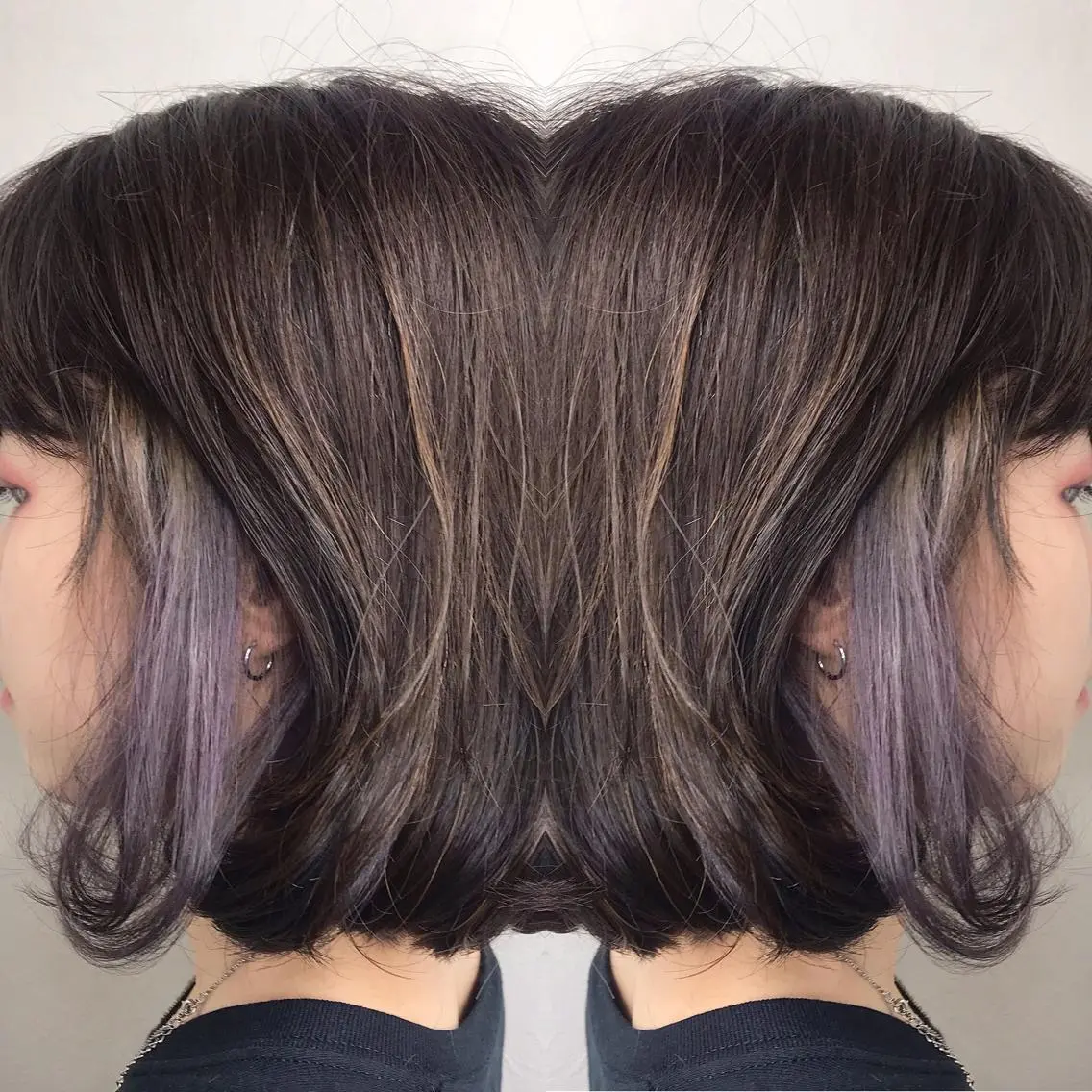 ショート カラー ラベンダーカラー ラベンダーグレー ヘアカラー 柴田 祐輔のヘアスタイル