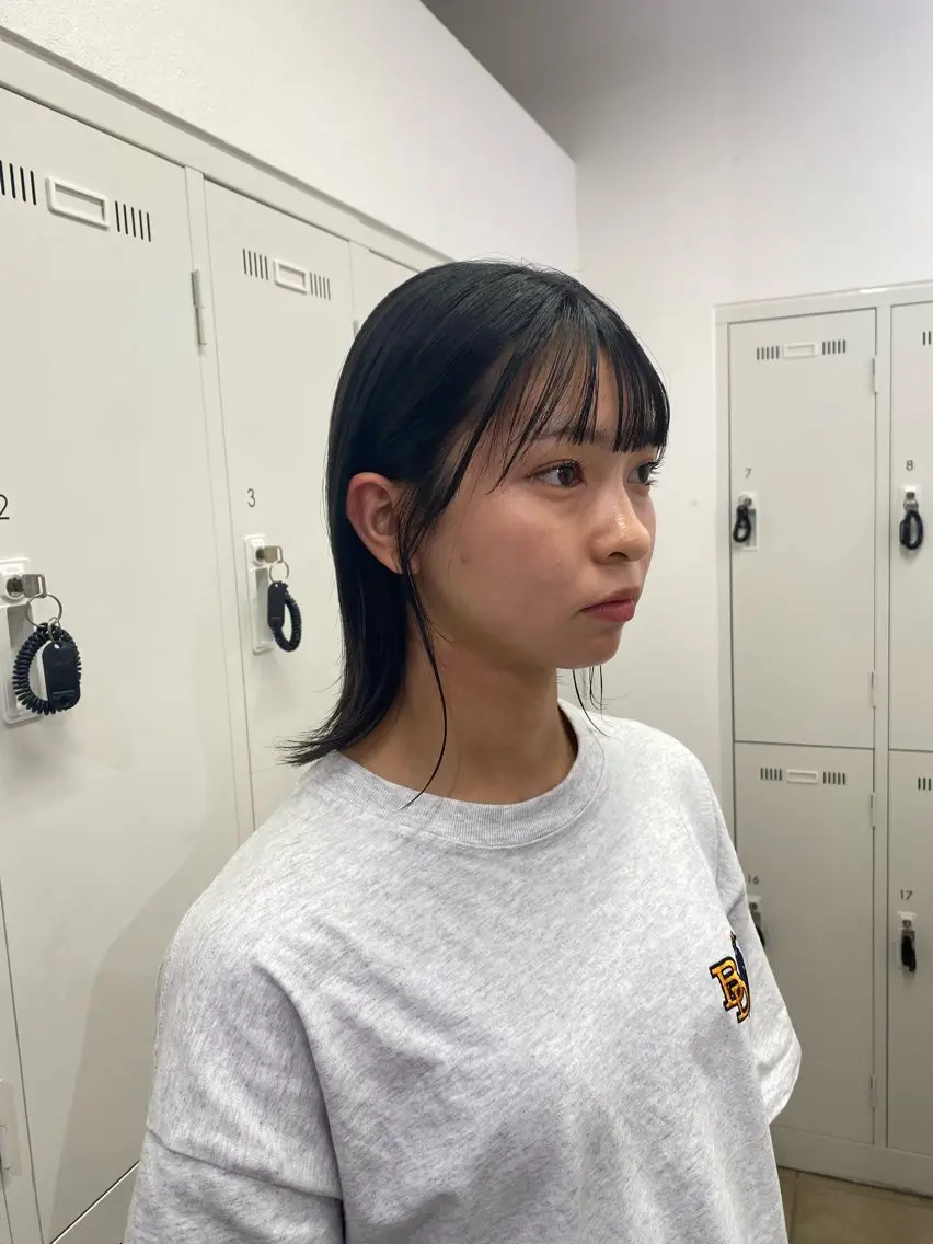 ミディアム ハードパーマ Rico💜のヘアスタイル