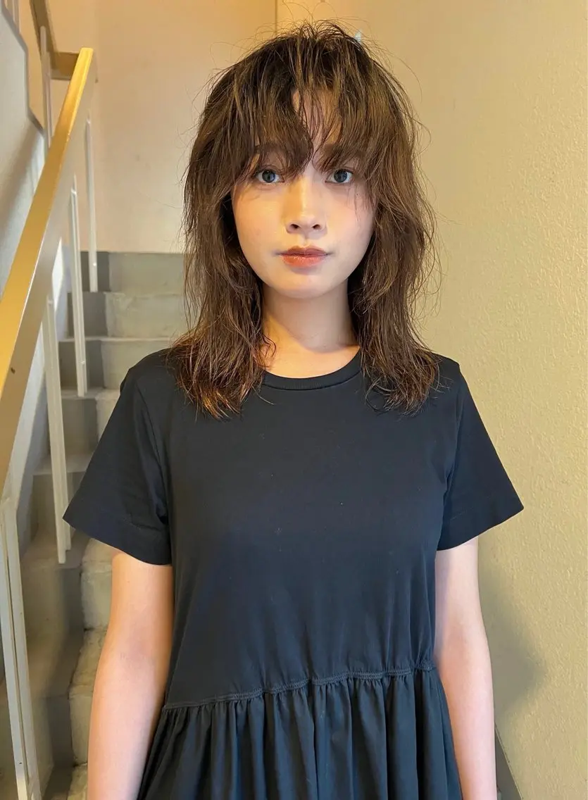 【時短イメチェン】顔まわりカット+前髪パーマの写真