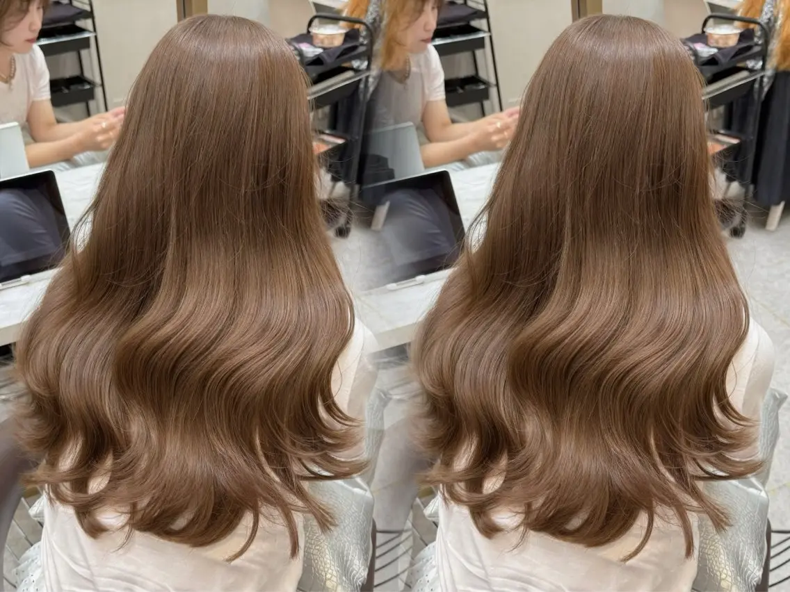 ロング カラー カット ヘアカラー トリートメント レイヤーダブルカラー KYONのヘアスタイル