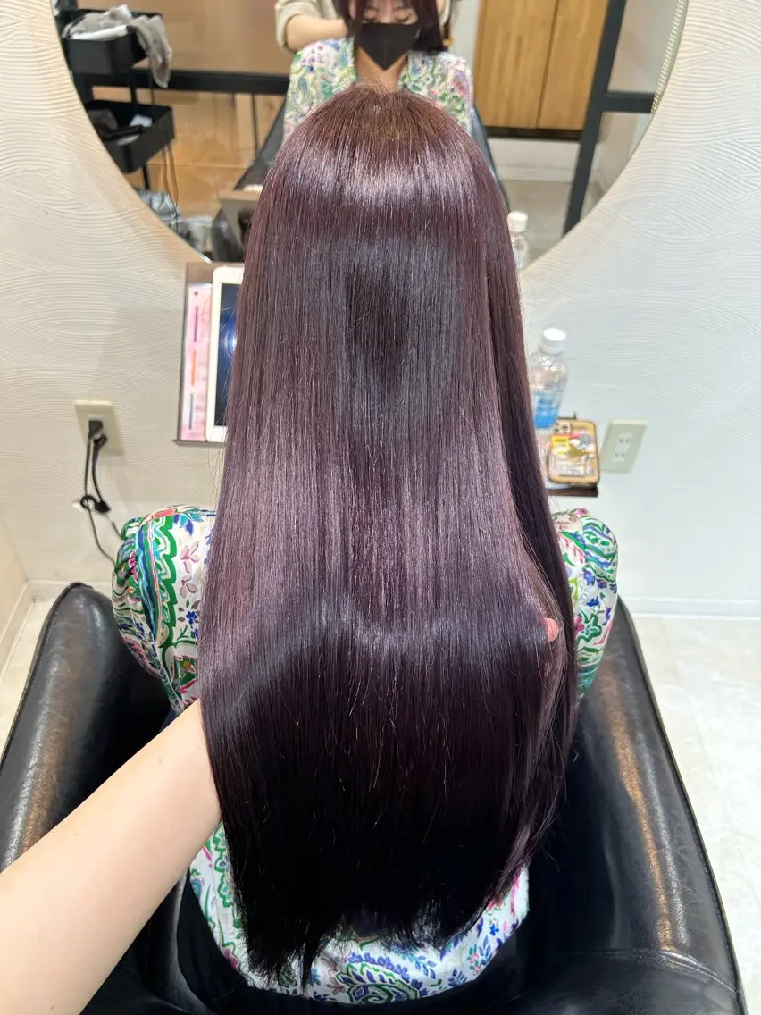 ロング カラー ラベンダーカラー 🤍透明感/韓国風 🤍サクラギヒトミのヘアスタイル