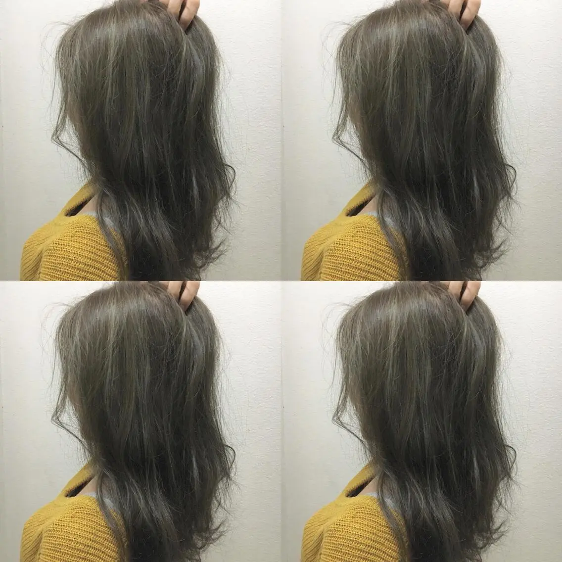 ミディアム カラー アッシュ ブリーチ 透明感カラー グレージュ ハイライトカラー JILBLAN京都 ショート/ハイライトのヘアスタイル