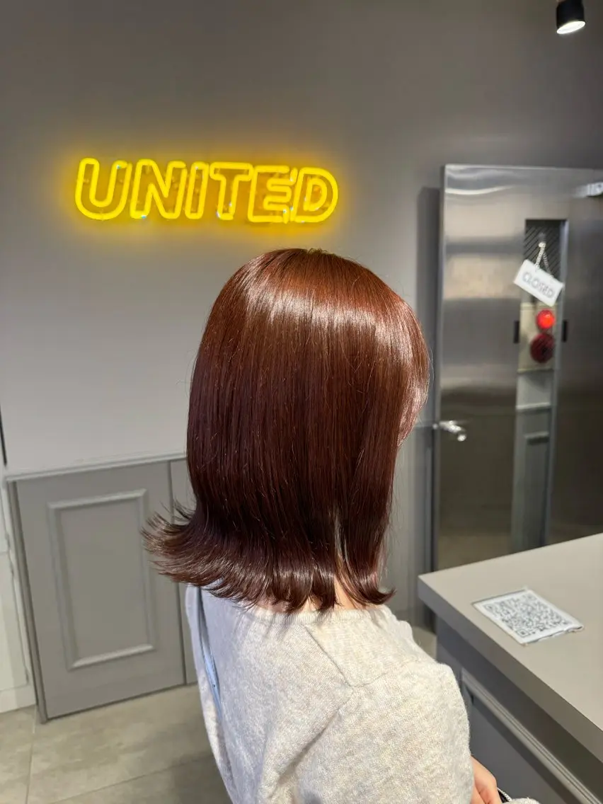 ミディアム カラー パーマ ヘアアレンジ メンズ キッズ 韓国系🇰🇷🩶 艶暗髪/MEIのヘアスタイル