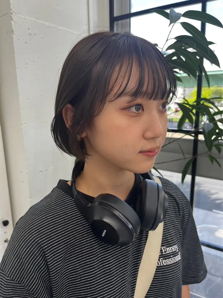 ショート カラー ヘアアレンジ ブリーチ ブラウンカラー 透明感カラー 夕羽夢🍓矢場/ JILLSTUDIOのヘアスタイル