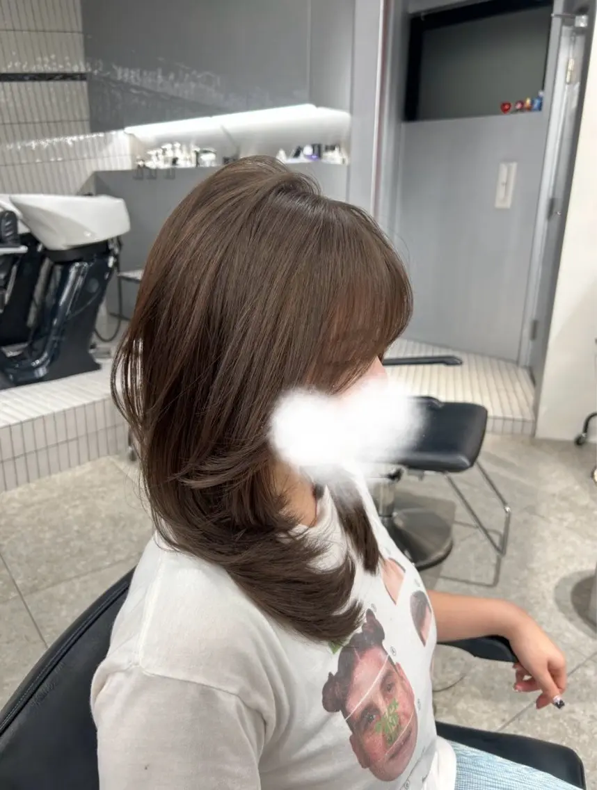 ロング カラー 透明感カラー ヘアカラー あち⭐️梅田美容室｜ ハイトーン｜ブリーチのヘアスタイル