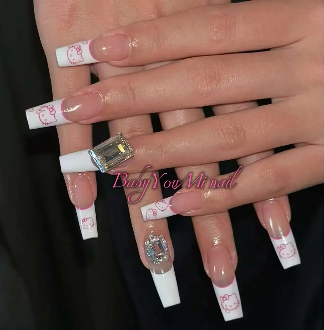 ネイル オーロラネイル フラワーネイル フットネイル フレンチネイル ジェルネイル ハンドネイル BabyYouMi nailのネイルデザイン