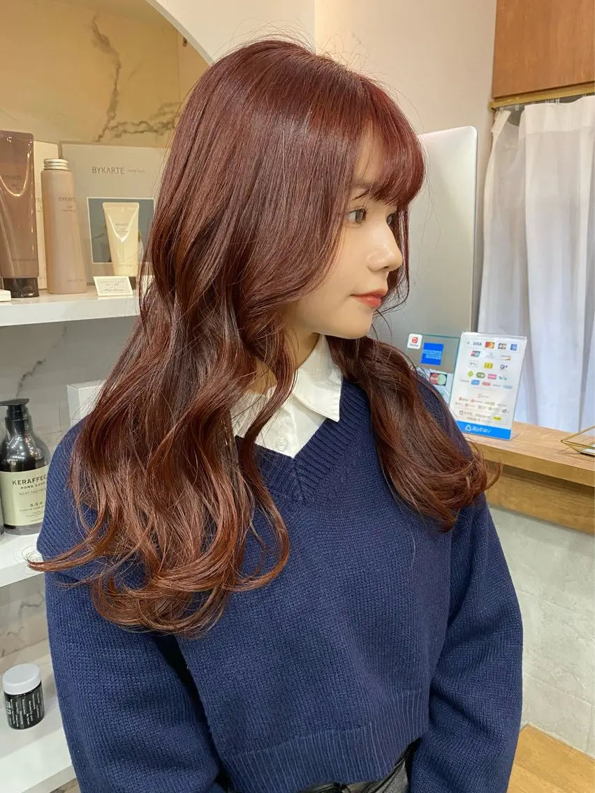 ロング カラー ヘアカラー トリートメント エクステモデル募集 💗大阪梅田/川上のヘアスタイル