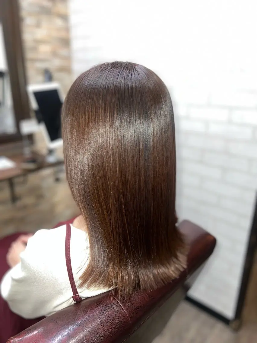 ミディアム カラー 髪質改善 トリートメント 多賀 順平のヘアスタイル