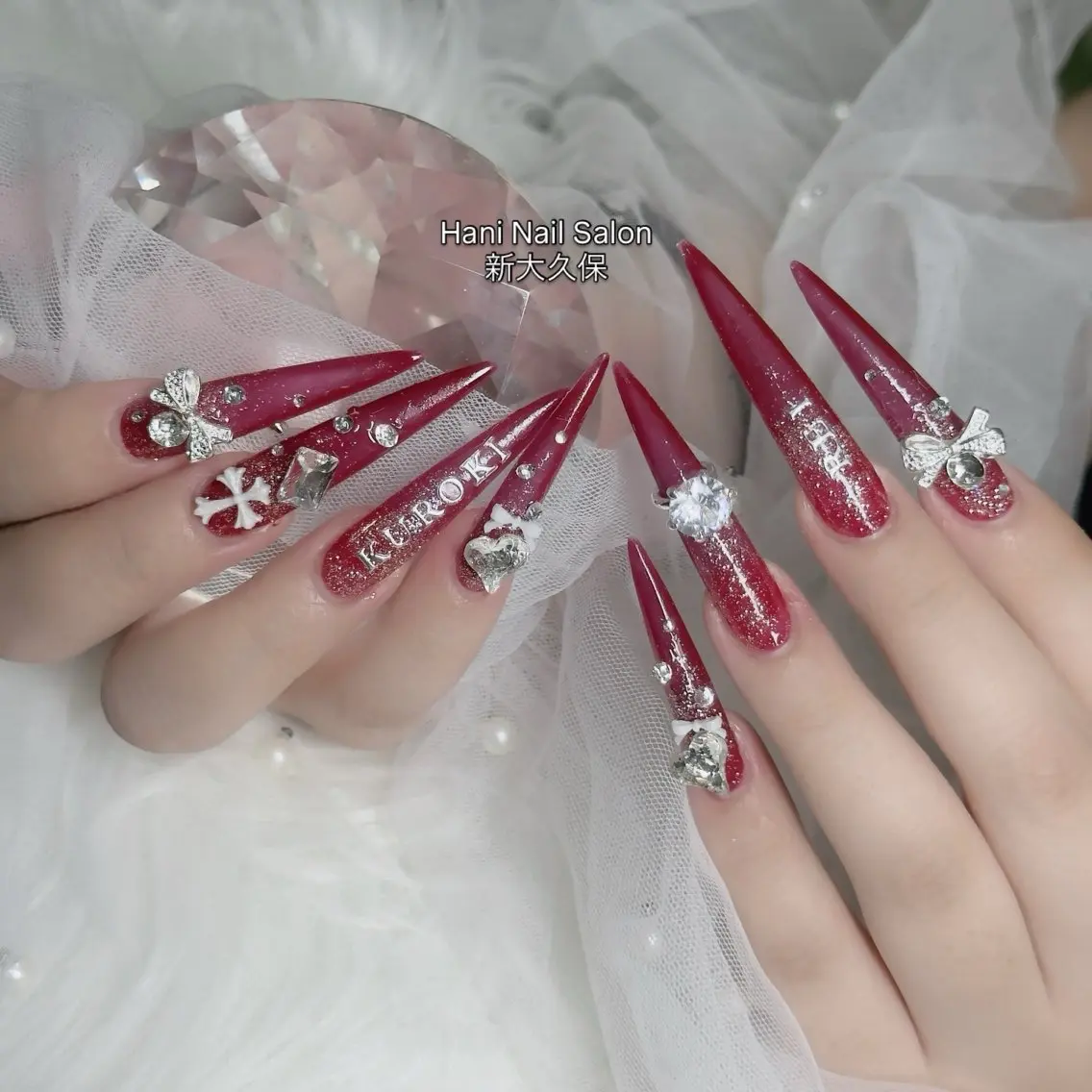 ネイル フットネイル フレンチネイル グラデーション 韓国ネイル ロングネイル ハンドネイル Hani Nail Salonのネイルデザイン