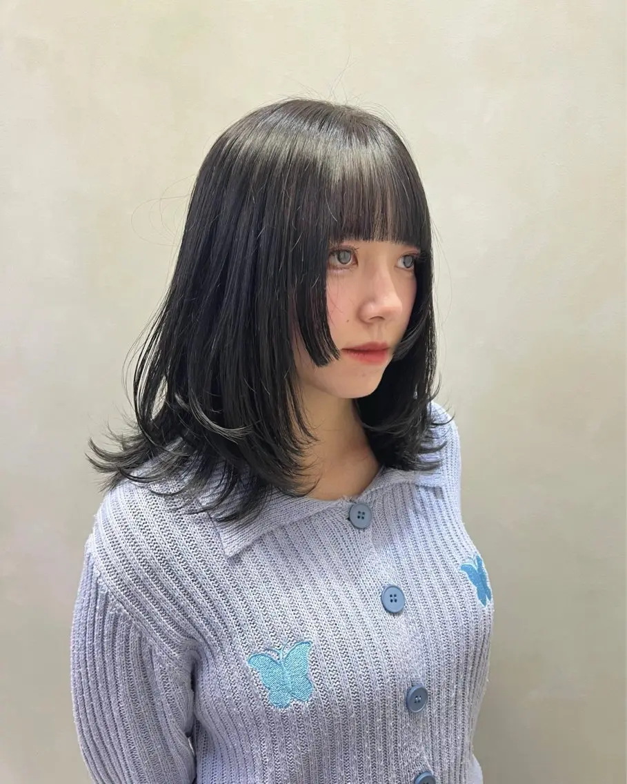 ミディアム 韓国ヘア🇰🇷 YUKINAのヘアスタイル