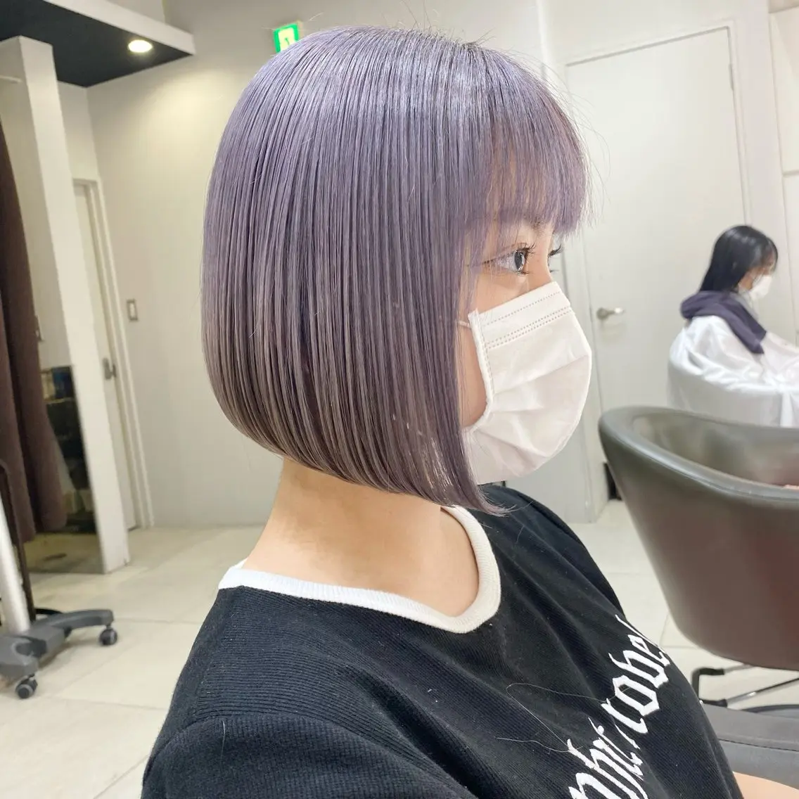 ショート カラー 前下がりボブ ショートボブ ボブ 似合わせカット ショートヘア カット ヘアカラー トリートメント ボブ×艶髪｜ 艶カラー🩶石橋怜大のヘアスタイル