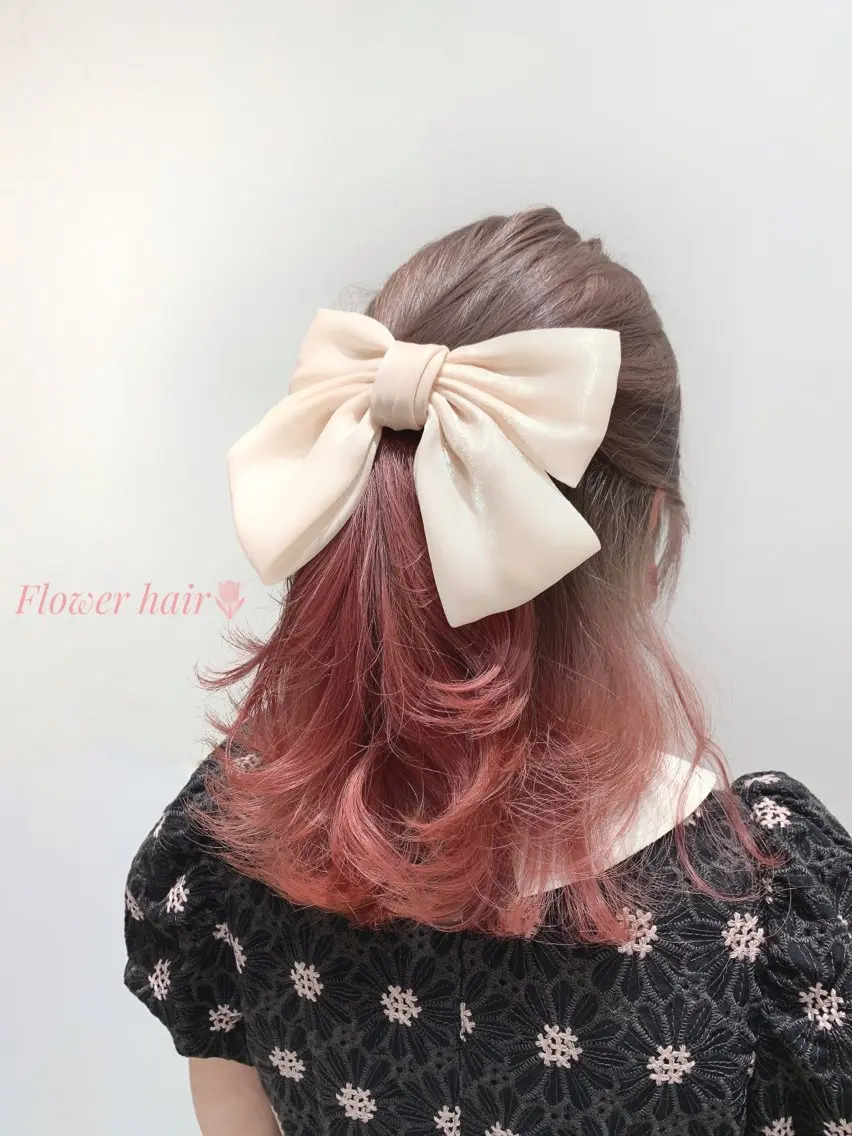 セミロング カラー ベージュカラー ブリーチ グラデーションカラー ピンクカラー カット ヘアカラー トリートメント 韓国ヘア/レイヤー/ 顔まわり/りょーとのヘアスタイル